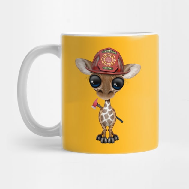 Cute Baby Giraffe Firefighter by jeffbartels